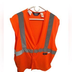 Walls 3M Bright Orange Work Vest unisex Sz XL breathable reflective nylon